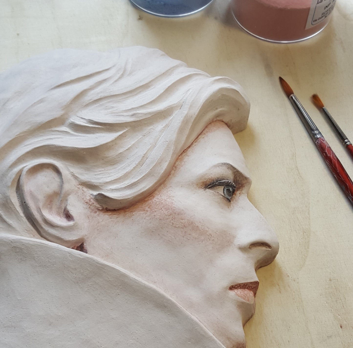 David Bowie - 3D 'Low' Wall Panel Sculpture Raku Ceramic