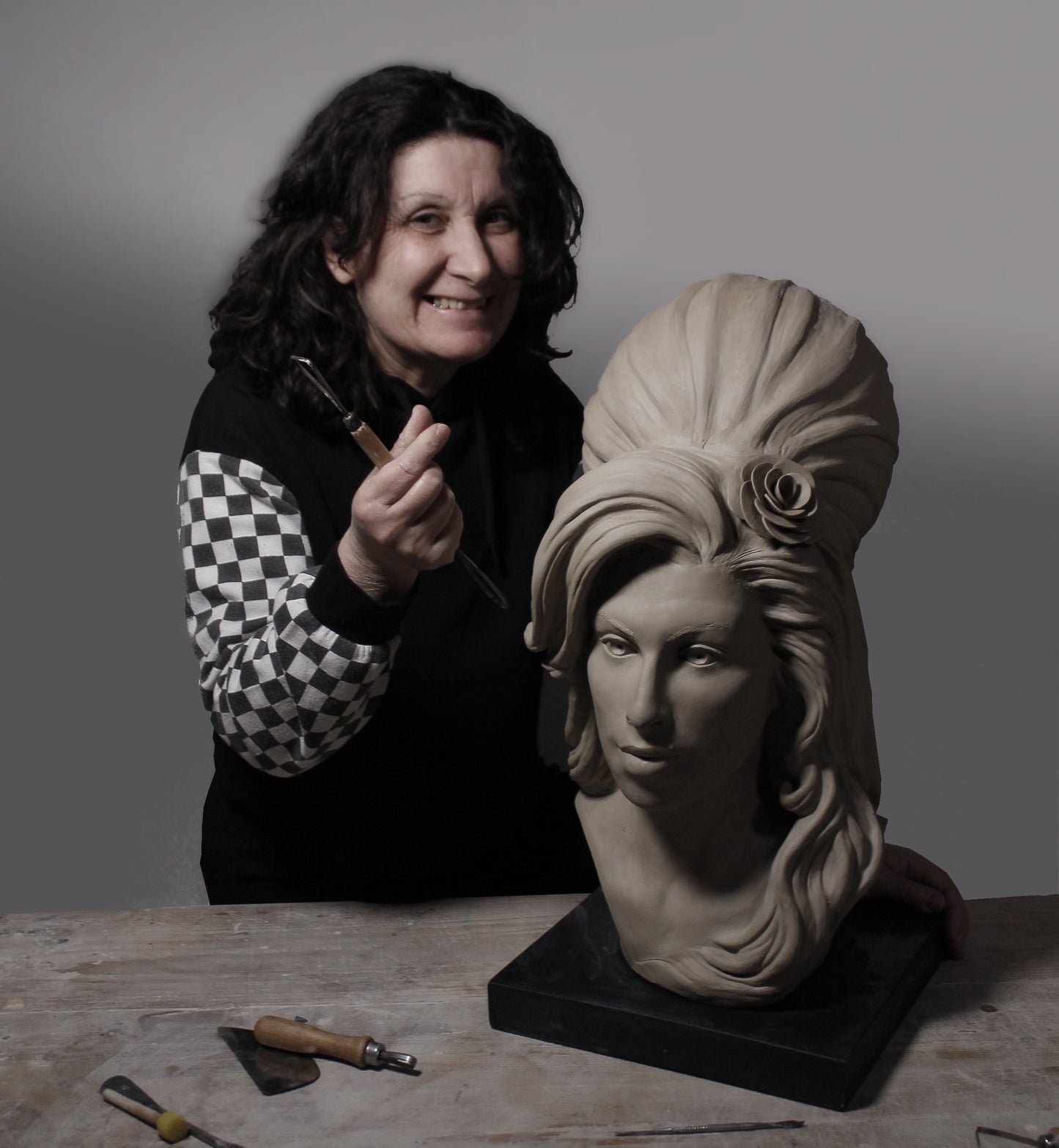 PRE-ORDER INSTALLMENT - Amy Winehouse - Full Head Sculpture Glazed - Edition n 1