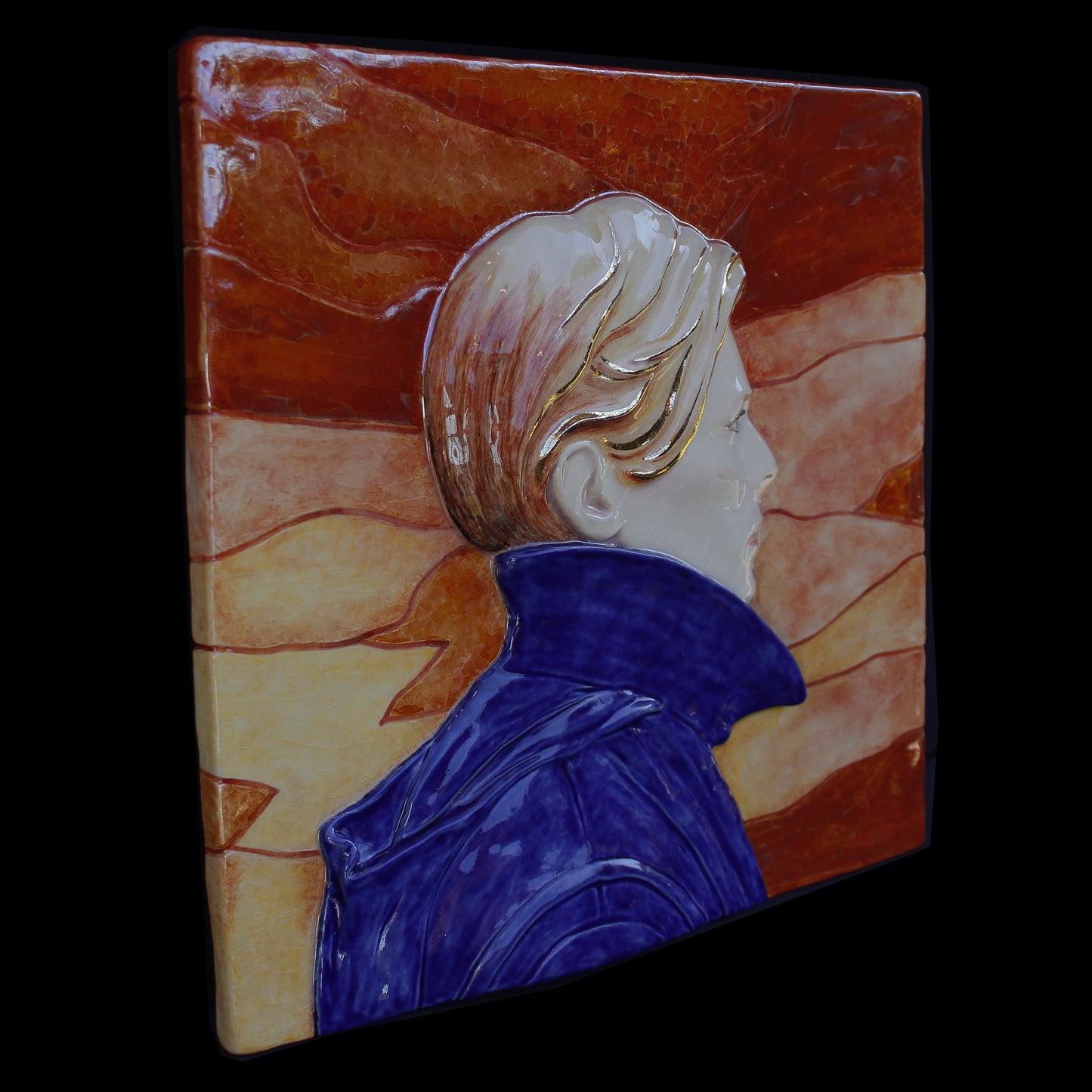 David Bowie - 3D 'Low' Wall Panel Sculpture Painted Ceramic