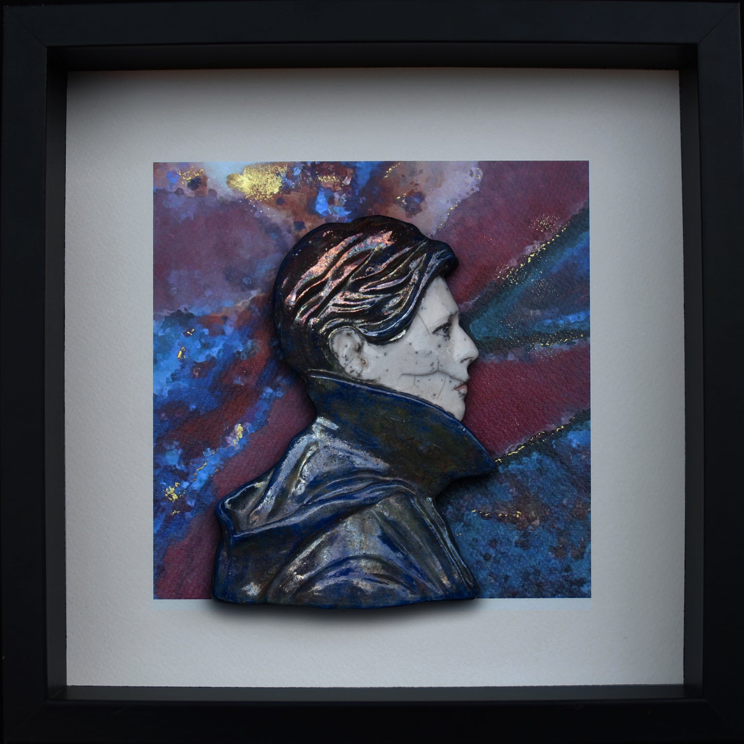 David Bowie 'Low Raku' Framed Ceramic Sculpture