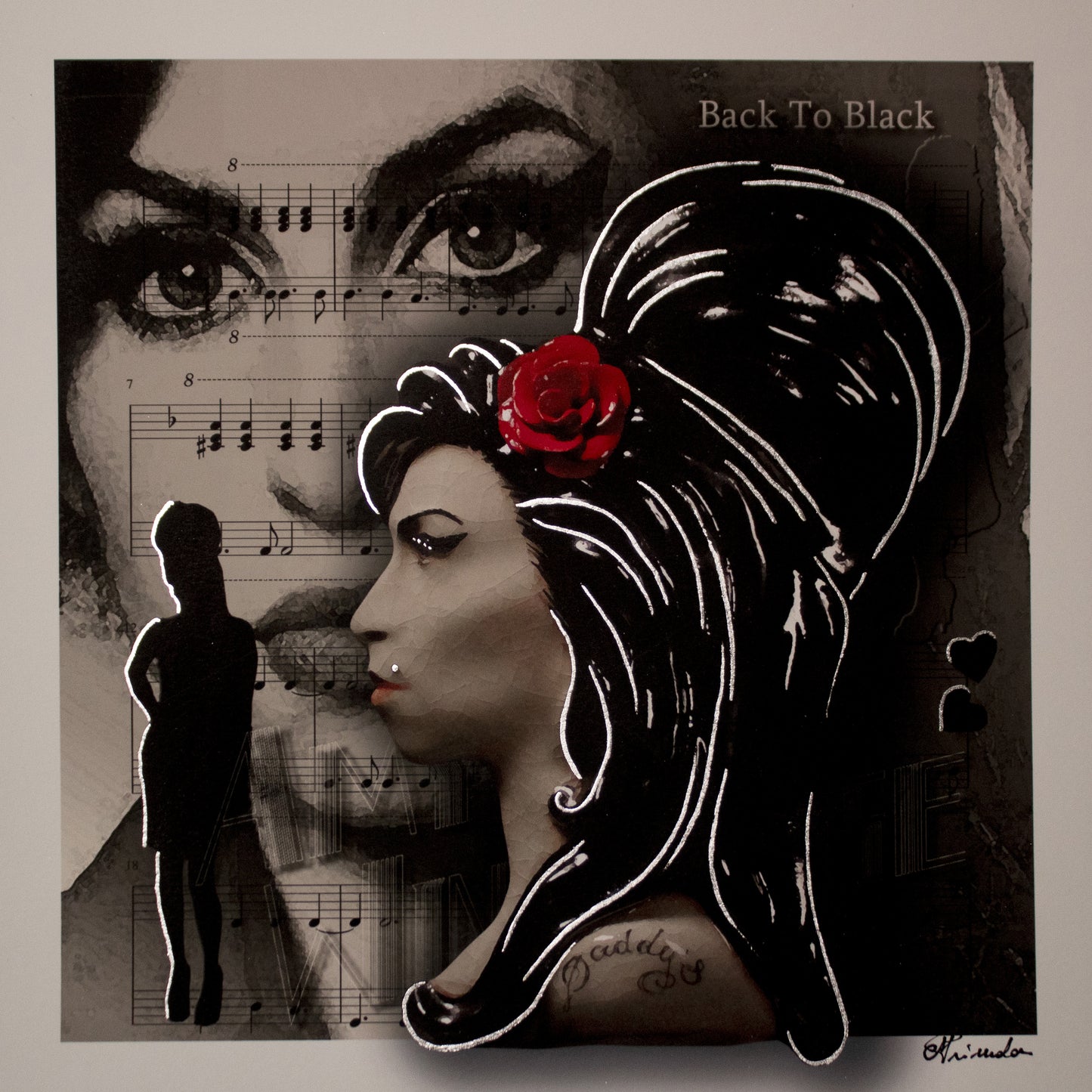 Amy Winehouse - 'Back To Black' - Art Print