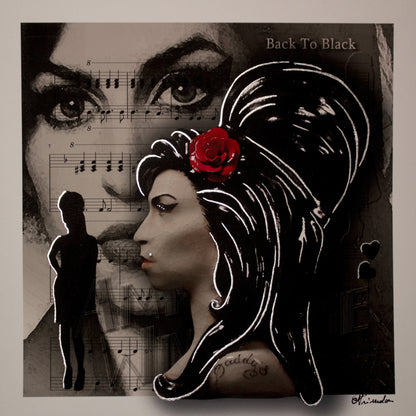 Amy Winehouse - 'Back To Black' - Art Print