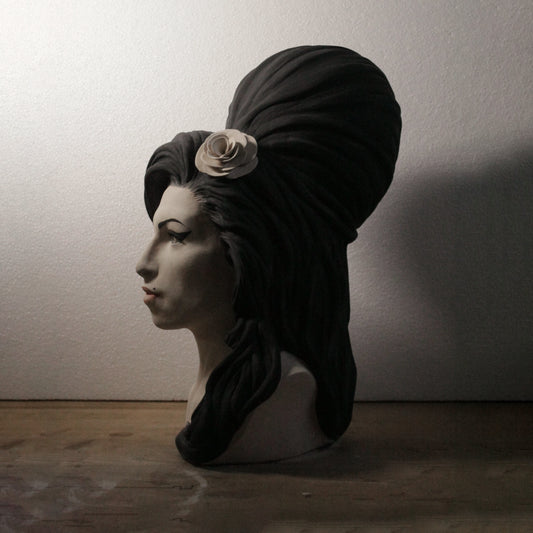 PRE-ORDER  DEPOSIT - Amy Winehouse - Full Head Sculpture Glazed - Edition n 1 -