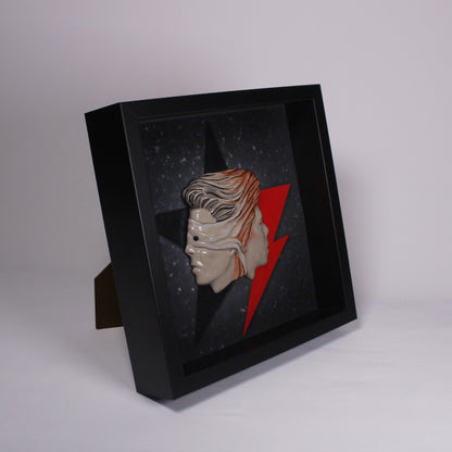 David Bowie 'Ziggy Stardust and The Blind Prophet' Double Head Framed Ceramic Sculpture