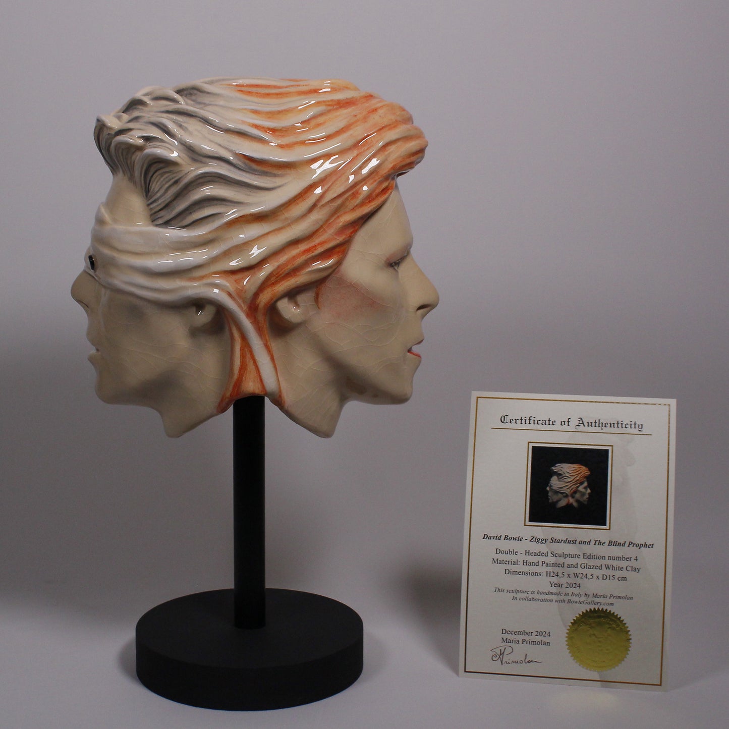 David Bowie - Edition n 4 Ziggy Stardust and The Blind Prophet Double Head Sculpture