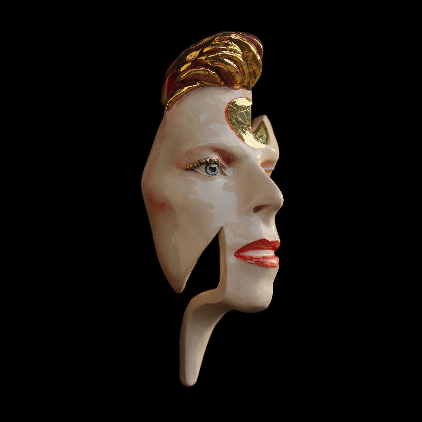 David Bowie 'Ziggy Flash' - Painted Ceramic Sculpture