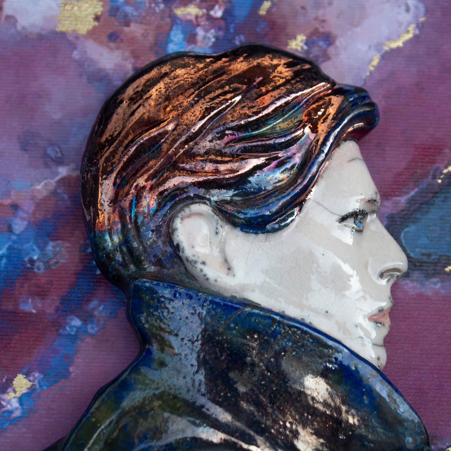 David Bowie 'Low Raku' Framed Ceramic Sculpture