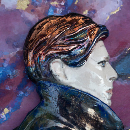 David Bowie 'Low Raku' Framed Ceramic Sculpture