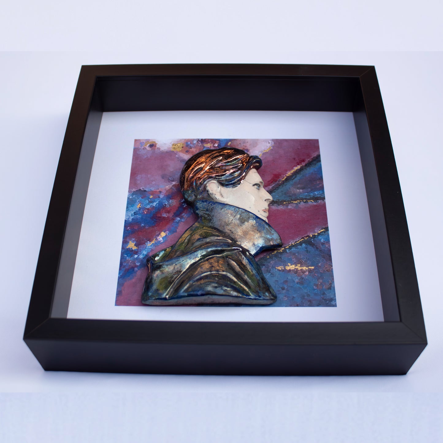 David Bowie 'Low Raku' Framed Ceramic Sculpture