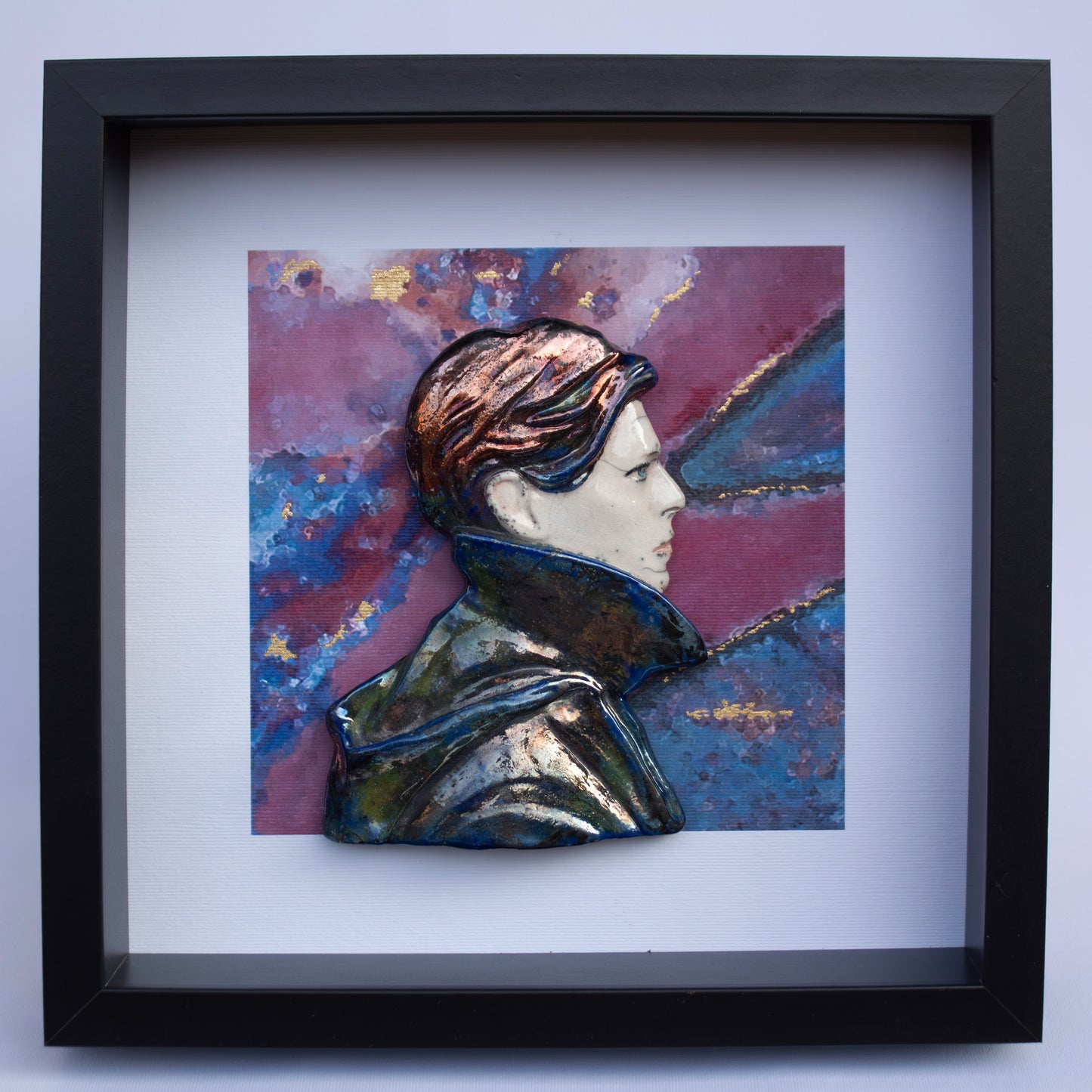 David Bowie 'Low Raku' Framed Ceramic Sculpture