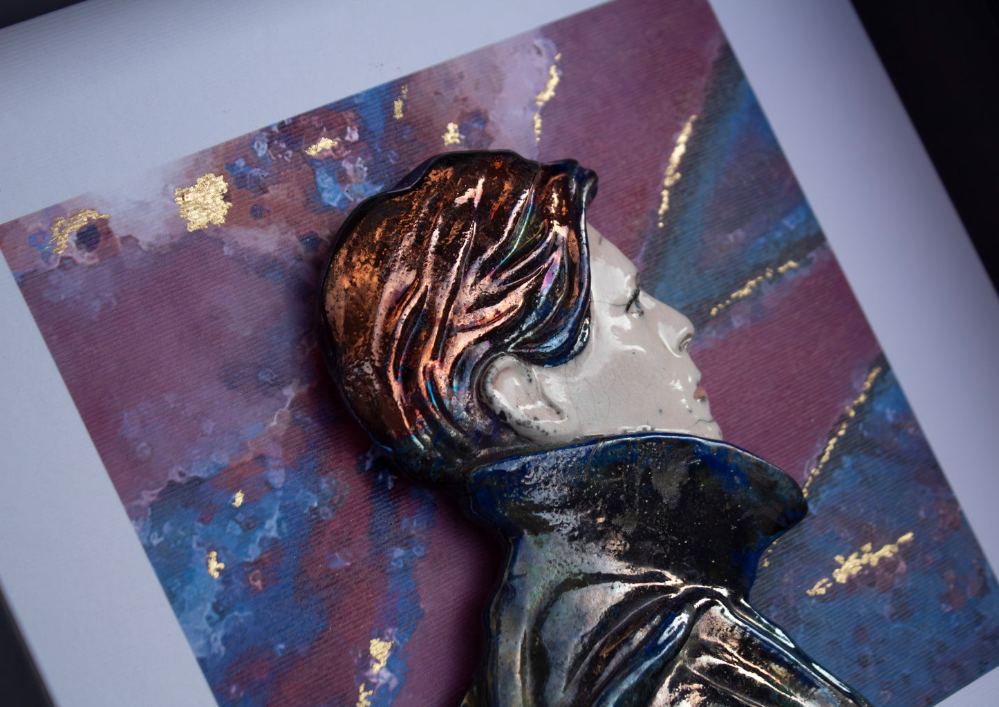 David Bowie 'Low Raku' Framed Ceramic Sculpture