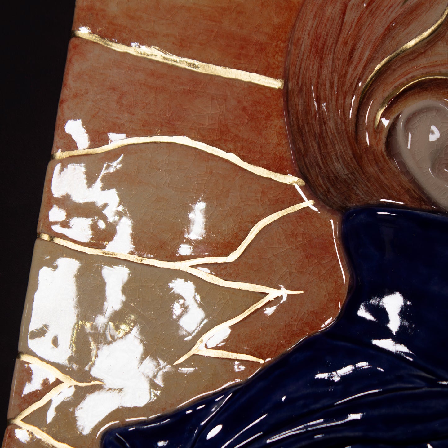 David Bowie - 'FLAWED BEAUTY SCULPTURE' 3D 'Low' Wall Panel Sculpture Painted Ceramic