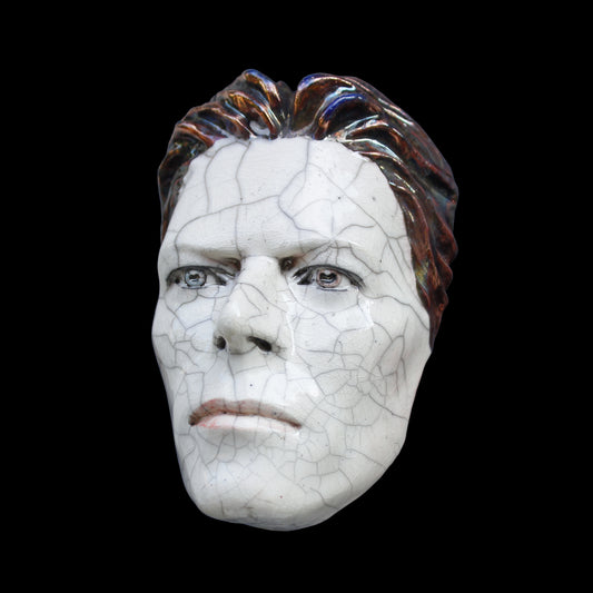 David Bowie - Edition n8 - Thin White Duke Raku Ceramic Mask Sculpture