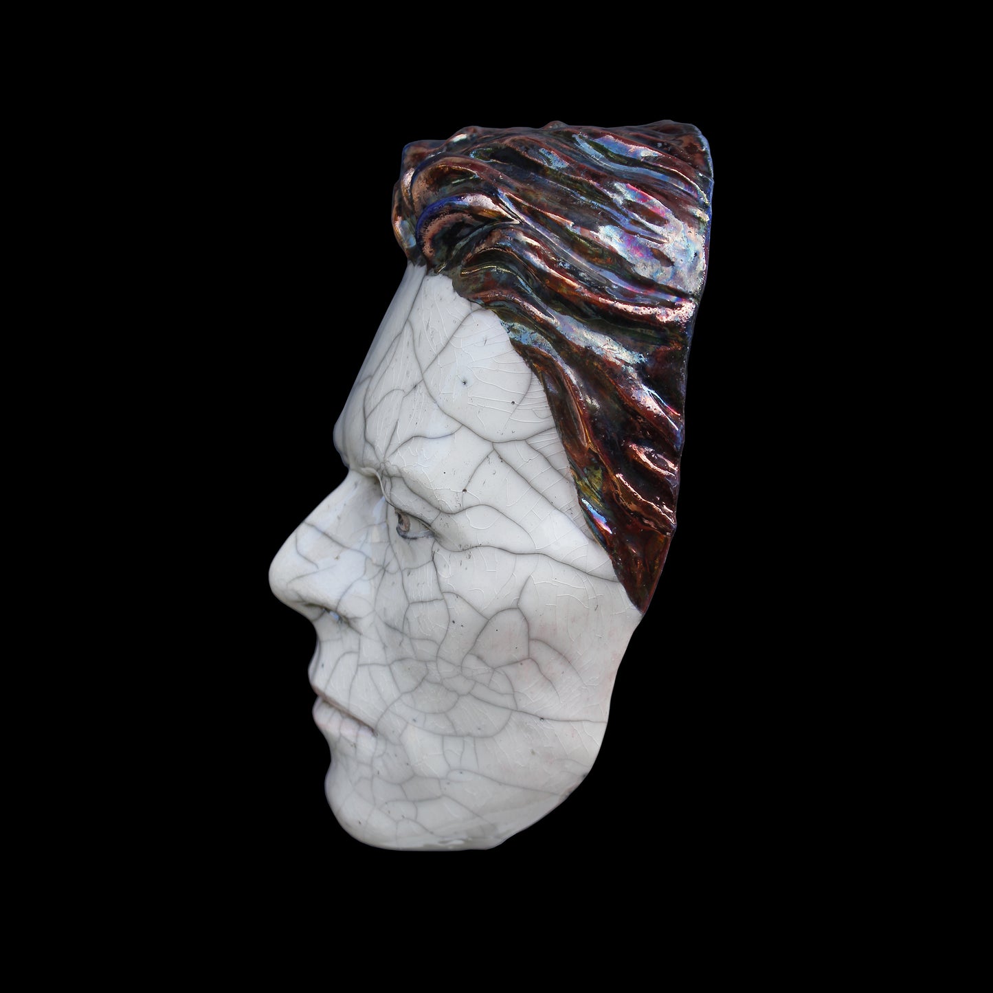 David Bowie - Edition n8 - Thin White Duke Raku Ceramic Mask Sculpture