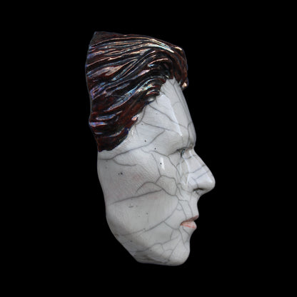 David Bowie - Edition n8 - Thin White Duke Raku Ceramic Mask Sculpture