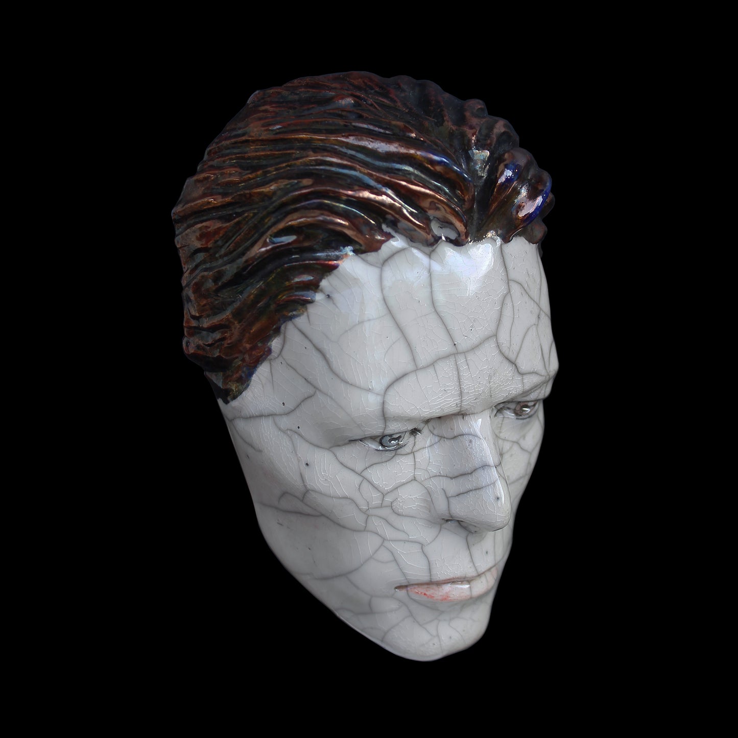 David Bowie - Edition n8 - Thin White Duke Raku Ceramic Mask Sculpture