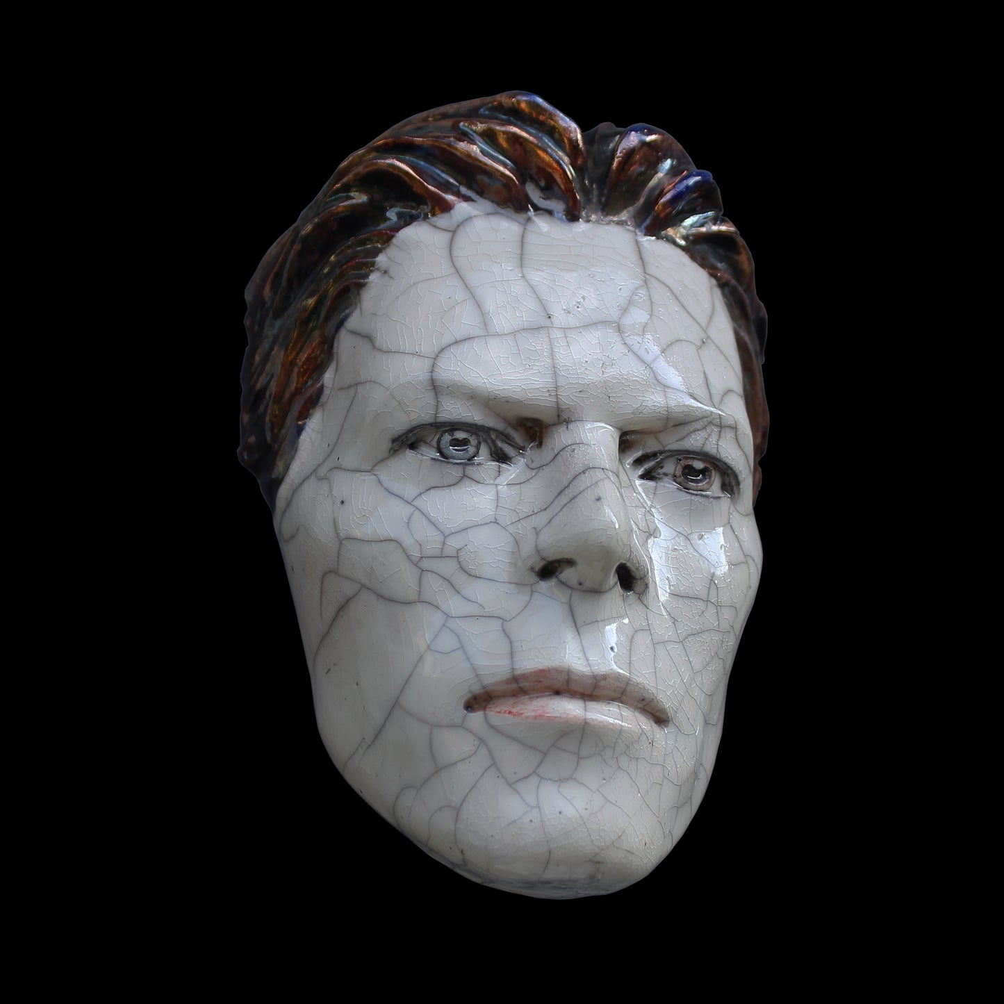 David Bowie - Edition n8 - Thin White Duke Raku Ceramic Mask Sculpture