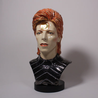 David Bowie 'Ziggy Stardust' - Bust (no full head) - Painted and Glazed Ceramic Sculpture