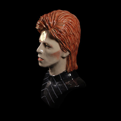 David Bowie 'Ziggy Stardust' - Bust (no full head) - Painted and Glazed Ceramic Sculpture