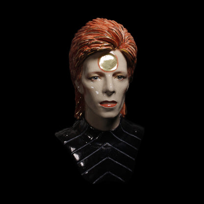 David Bowie 'Ziggy Stardust' - Bust (no full head) - Painted and Glazed Ceramic Sculpture