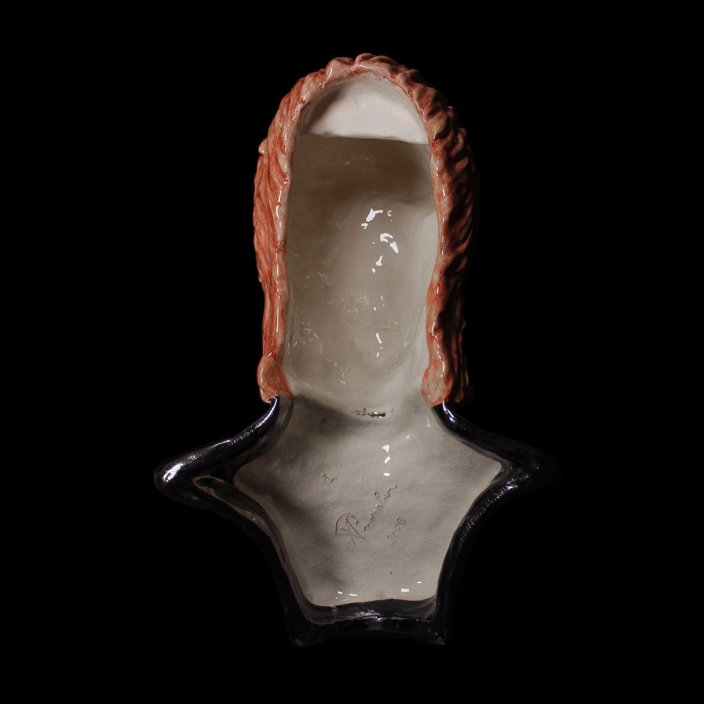 David Bowie 'Ziggy Stardust' - Bust (no full head) - Painted and Glazed Ceramic Sculpture