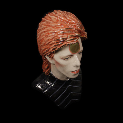 David Bowie 'Ziggy Stardust' - Bust (no full head) - Painted and Glazed Ceramic Sculpture