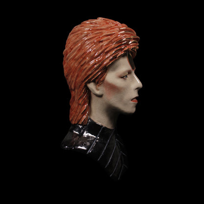 David Bowie 'Ziggy Stardust' - Bust (no full head) - Painted and Glazed Ceramic Sculpture