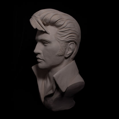 Elvis Portrait Full Head  - White Terracotta