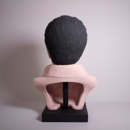 Elvis Portrait Full Head  - Painted Unglazed - Bust n 2