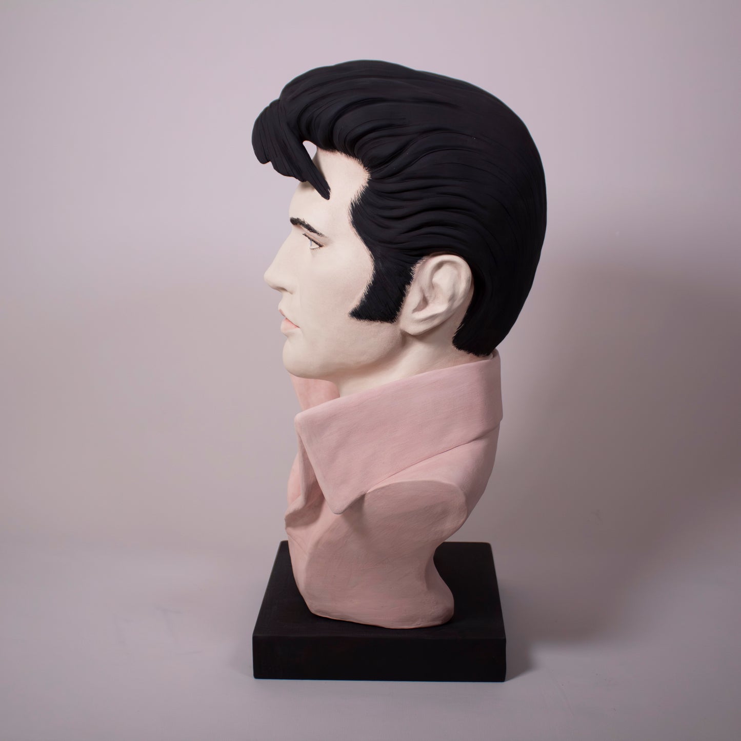 Elvis Portrait Full Head  - Painted Unglazed - Bust n 2