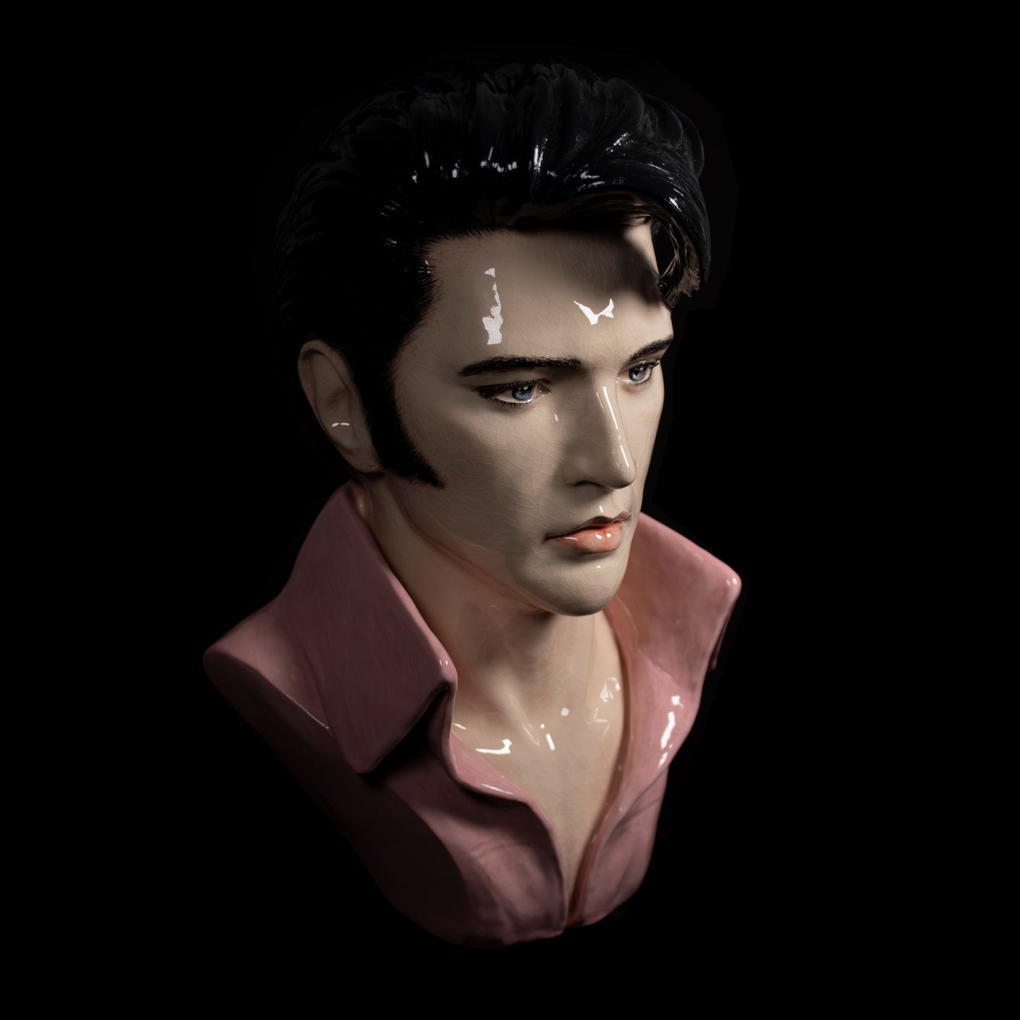 Elvis - Painted and Glazed Elvis Portrait