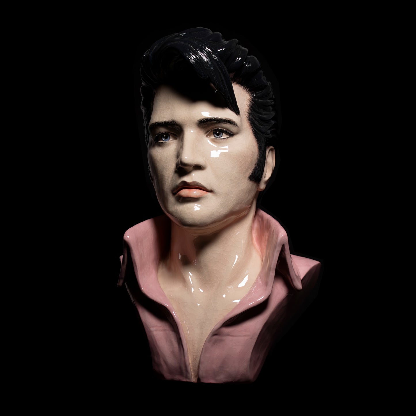Elvis - Painted and Glazed Elvis Portrait