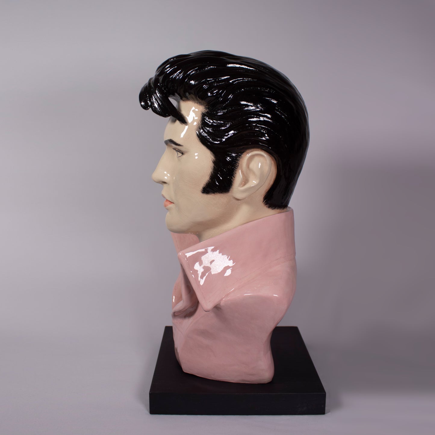 Elvis Bust Full Head  - Painted Glazed - Bust n 3