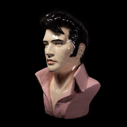 Elvis Bust Full Head  - Painted Glazed - Bust n 3