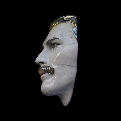 SALE -  Freddie Mercury Raku Ceramic Mask Sculpture