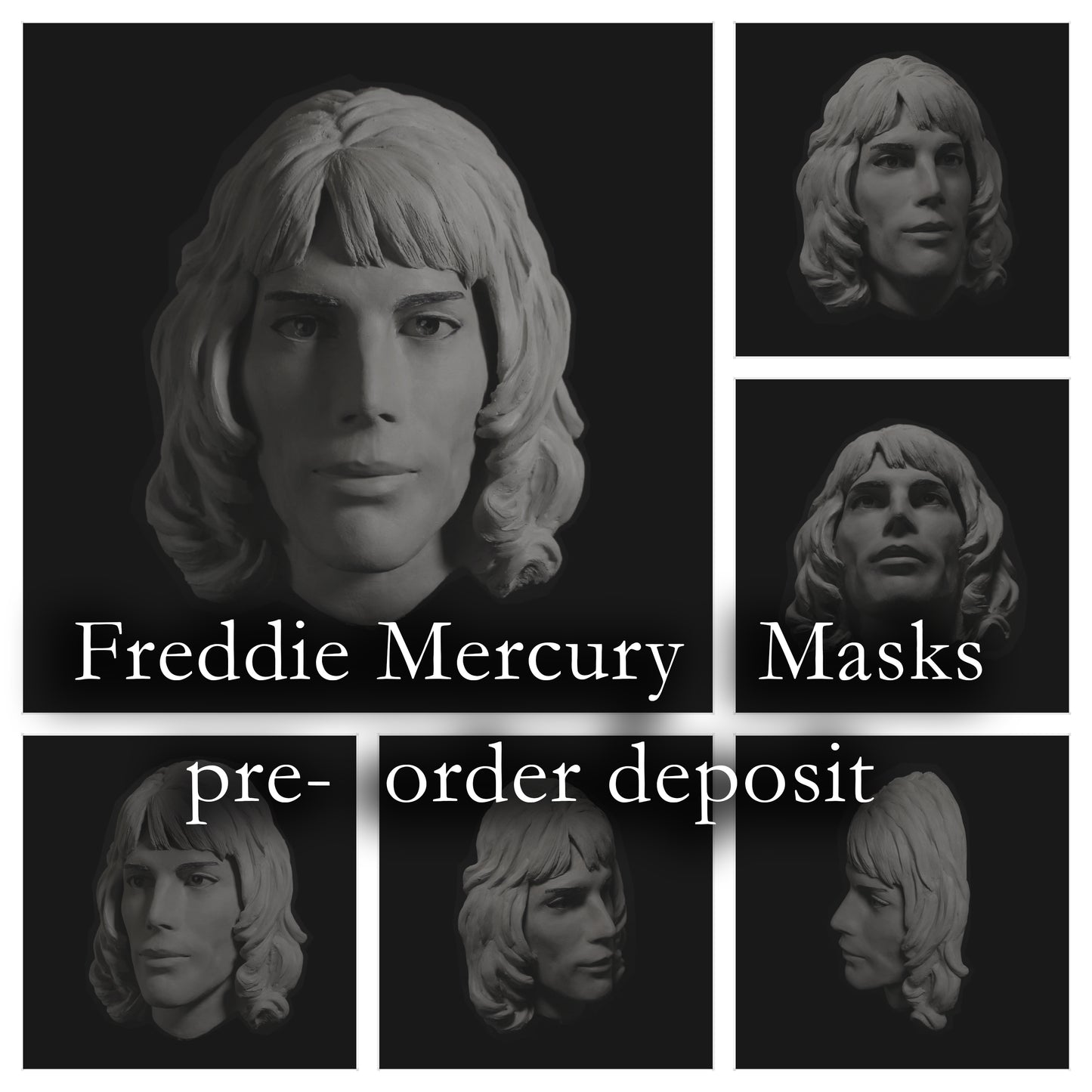 Pre-Order Freddie Mercury Small Sculpture - Mask