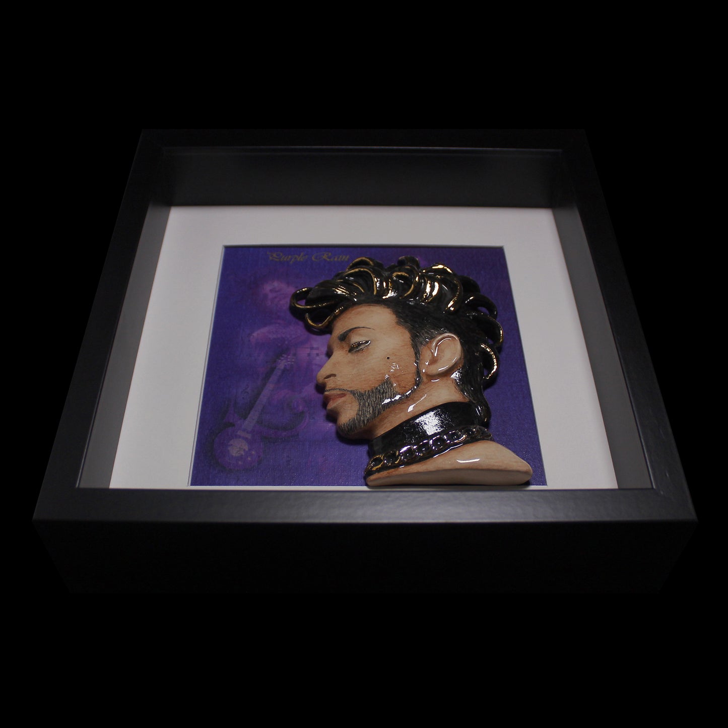 Prince 'Purple Rain' Framed Ceramic Sculpture