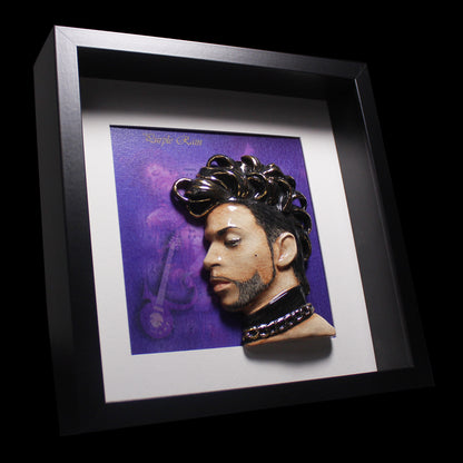 Prince 'Purple Rain' Framed Ceramic Sculpture