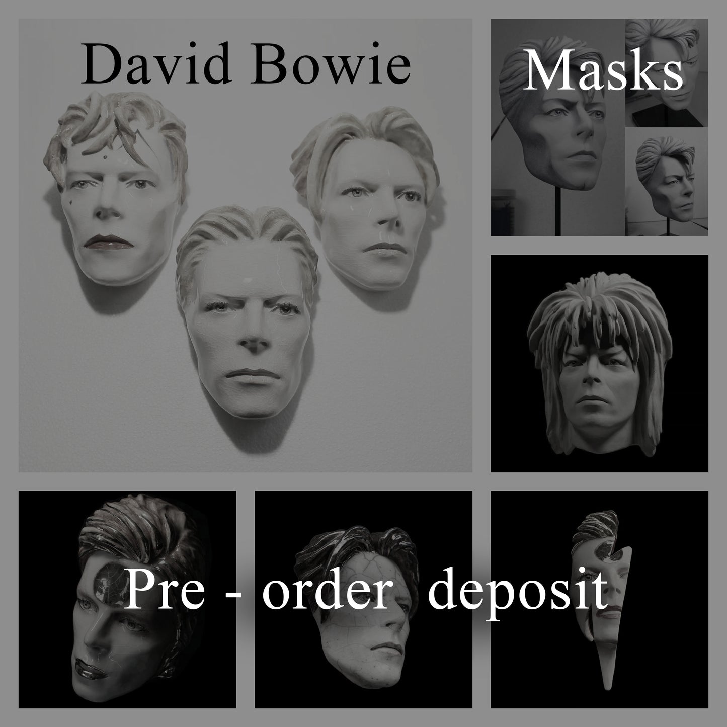 Pre-Order David Bowie Small Sculpture - Mask