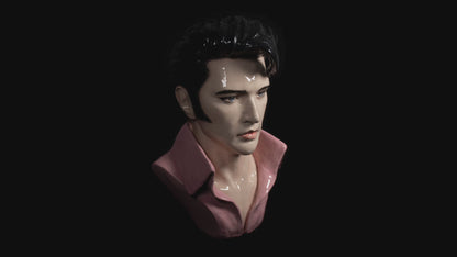 Elvis - Painted and Glazed Elvis Portrait